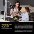 thumbnail image 3 of Kraus Artec Pro 2-Function Commercial Style Pre-Rinse Kitchen Faucet with Pull-Down Spring Spout and Pot Filler, Brushed Gold/Matte Black Finish, 3 of 12