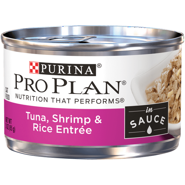 (24 Pack) Purina Pro Plan Wet Cat Food Tuna Shrimp & Rice Entree in