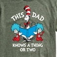 thumbnail image 3 of Cat in the Hat - This Dad Knows A Thing Or Two - Father's Day - Men's Short Sleeve Graphic T-Shirt, 3 of 5