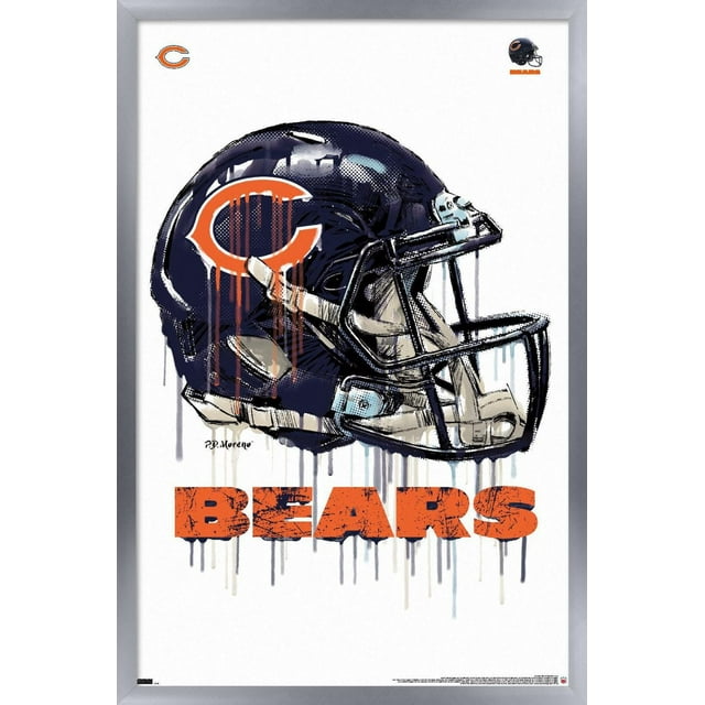 NFL Chicago Bears - Drip Helmet 20 Wall Poster, 22.375" x 34"
