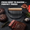 thumbnail image 3 of JEEXI Premium Grill Press with Wooden Handle – Ultimate Burger, Bacon, and Meat Smasher for BBQ, Griddle, and Skillet – Non-Stick, Heat Retaining, and Ergonomic Presser Design by JEEXI Kitchen, 3 of 10