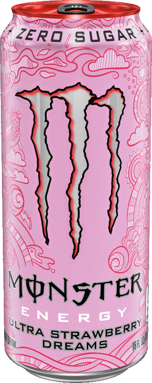 Monster Ultra Strawberry Dreams Sugar Free Energy Drink 16 fl oz
