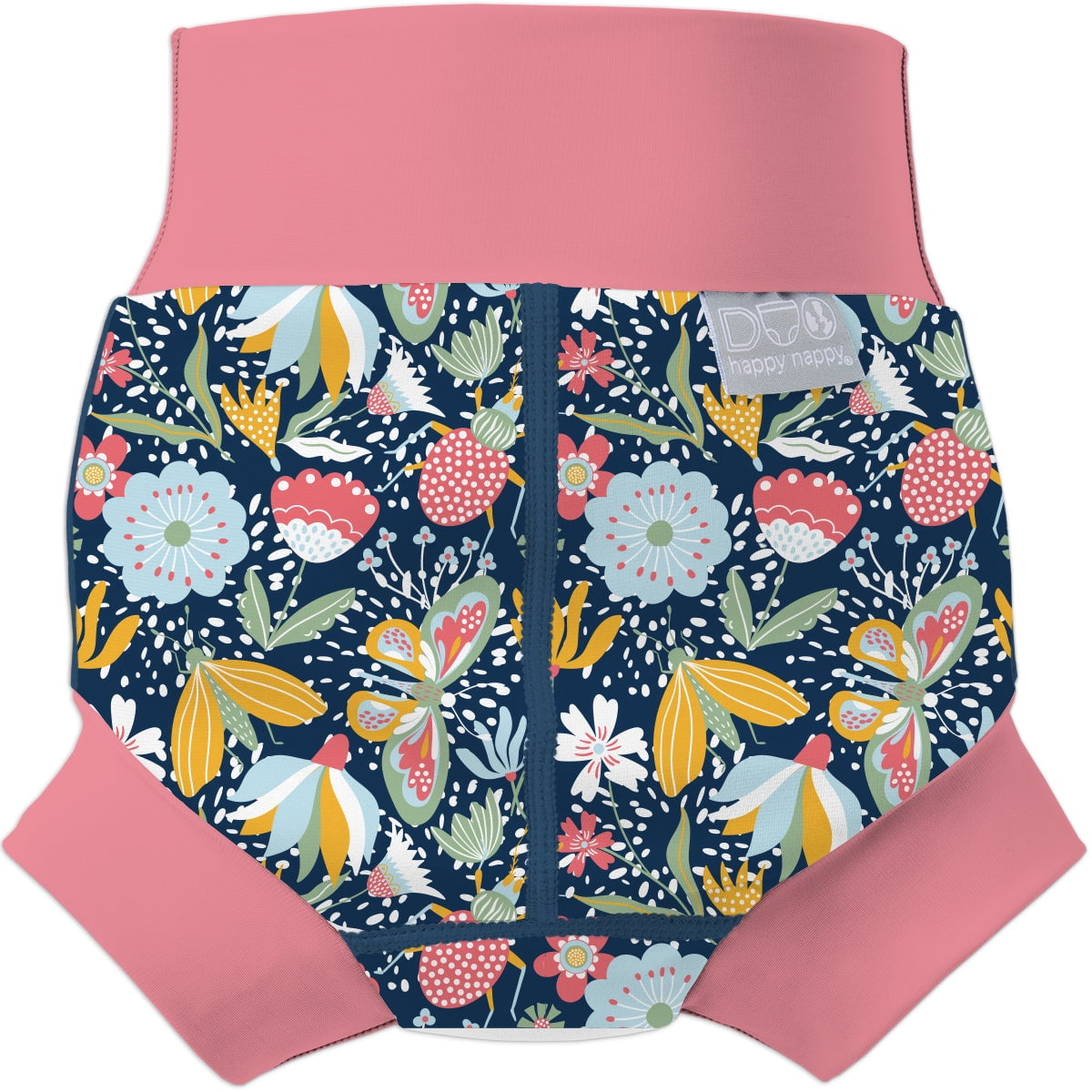Splash About Happy Nappy Duo Swim Diaper, Garden Delight Pink, 3-6 Months