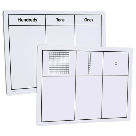 UPC: 0706406118973 | Didax Write-On and Wipe-Off Base Ten Mats  Set of 10