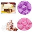 thumbnail image 5 of ZHAOCHENG paquete de molde de silicona con forma de casa, molde para hornear antiadherente de 6 cavidades, molde para jabón con forma de casa, mini moldes para pasteles de casa navideña para cupcakes, 5 of 5