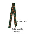 thumbnail image 2 of INSPIRE CHIC Women Ribbon Neckerchief Heart Pattern Narrow Hair Wrist Scarf Handle Wrap Green Heart L, 2 of 6