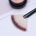 thumbnail image 2 of Brocha de maquillaje facial en forma de abanico, Base de base, rubor en polvo, bolígrafo (marrón) Ehuebsd Cuidado Belleza, 2 of 9