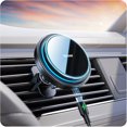 thumbnail image 1 of Saluqifa 15W for MagSafe Car Mount Charger, (3.81 lbf) Magnetic Qi Wireless Car Charger, Vent/Dashboard, Phone Holder Mount for iPhone 16/15/14/13/12 Series, Fast Charging, Aluminium, Black, 1 of 1