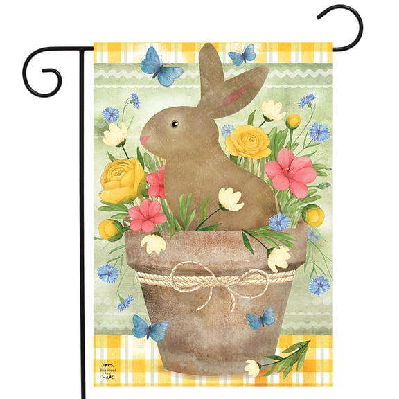 Briarwood Lane Easter Garden Flag 12x18 For Outdoor Flowerpot Bunny For Easter Garden Flag Flags For Outside
