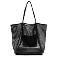 thumbnail image 1 of Bolso de playa portátil para viajes al aire libre, bolso de hombro, negro, 1 of 5