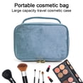 thumbnail image 4 of Bolsa de maquillaje, organizador de maquillaje de viaje, bolsas para brochas de maquillaje, azul claro, 4 of 6