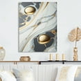 thumbnail image 2 of Designart Abstract Geode Gold And White Marble IV Canvas Wall Art, 2 of 5