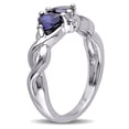 thumbnail image 3 of Everly Women's Created Sapphire Sterling Silver Engagement Ring, 3 of 7