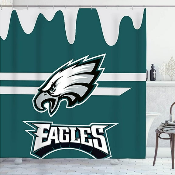 Shower Curtain with Hooks, Polyester Fabric,American Sports Football Waterproof Bathroom Decor Set 72x72 Inches,Machine Washable