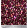 thumbnail image 1 of Soimoi Rayon Fabric Leaves & Floral Print Fabric by Yard 56 Inch Wide, 1 of 3