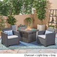 thumbnail image 4 of Noble House Caley Outdoor 4-Seater Print Chat Set w/ Fire Pit Stone, 4 of 9