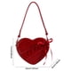 thumbnail image 5 of Bolso Bandolera Con Forma Corazón Cinta Cruzado A La para Mujer (vino) Rojo, 5 of 9