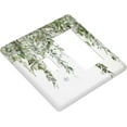 thumbnail image 3 of Sdmnsg-T Sage Green Leaves Print 1 Toggle 1 Rocker Light Switch Decorative Switch Plate Covers Plastic Wall Plates Kitchen Bathroom Home Decor, 3 of 5