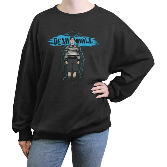 Juniors Wednesday Pugsley Dead Chill Quote Sweatshirt