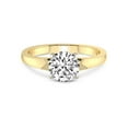 thumbnail image 3 of 1 Carat IGI Certified Round Shape Lab Grown Diamond Engagement Ring | 14K Yellow Gold | Arielle Solitaire Lab Diamond Ring | FG-VS1-VS2 Quality Friendly Diamonds, 3 of 5