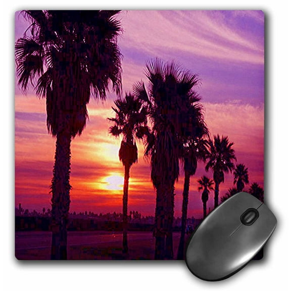 3dRose, Huntington Beach Boardwalk Sunset, MousePad