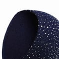 thumbnail image 4 of Baohd Warm Half Side Rhinestones Knitted Caps Acrylic Pinstripe Hats Slouch Beanie Outdoor Fall Winter, 4 of 5