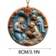 thumbnail image 2 of Fiudx Adorno Navideño de Acrílico con Temática Religiosa, Forma Redonda con Efecto de Relieve, Decoración Navideña Única, Toque Espiritual Significativo, 8 X 8 X 3 Cm, Juego de 1 Pieza, 2 of 6