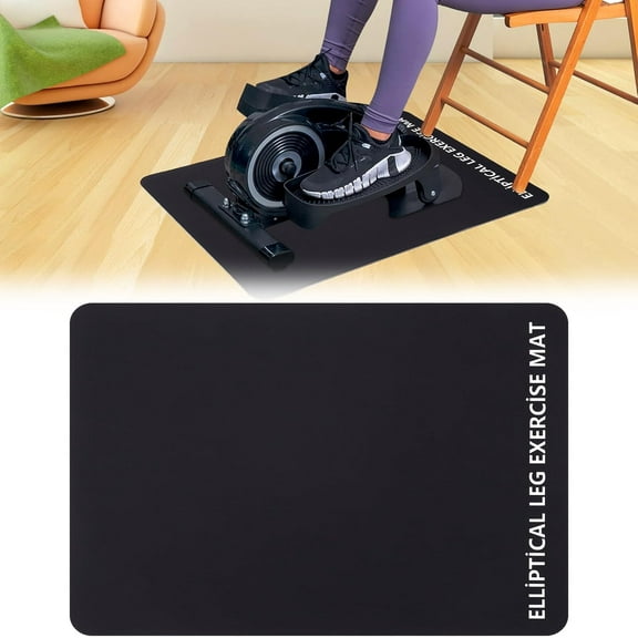 Non-Slip Workout Mat for Ellipse Leg Exerciser, Ellipse Machine Mat, Exercise Mat for Under Desk Ellipticals, Suitable for Electric Seated Foot Pedal Exerciser, Stability & Floor Protection