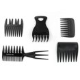 thumbnail image 1 of 5pcs Men Retro Oil Hair Hairdressing Comb Portable Wide Large Tooth Hairstyle Comb, 1 of 5