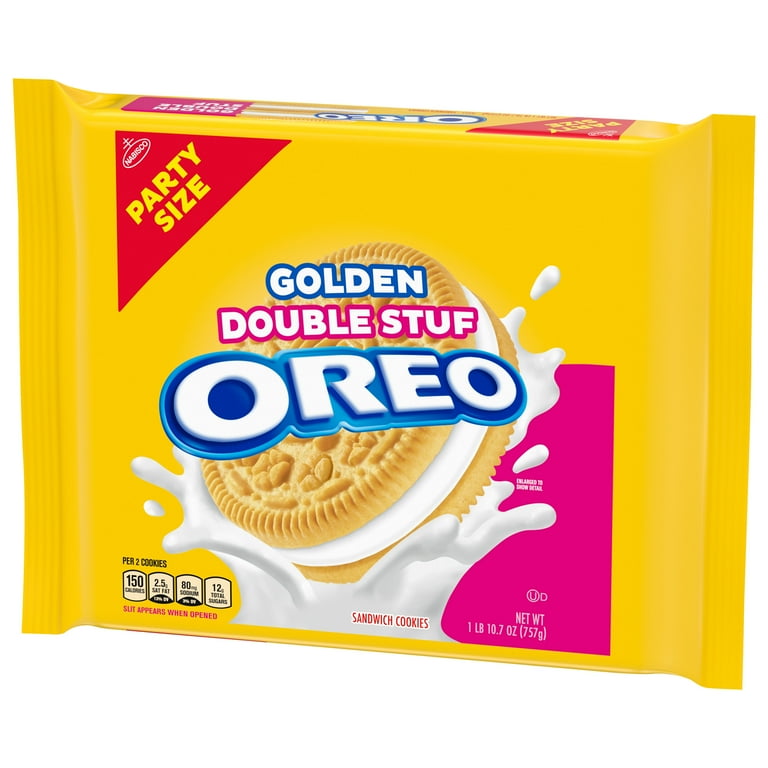OREO Double Stuf Golden Sandwich Cookies, Stuff Cookie Party Size