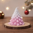 thumbnail image 4 of 1PC Christmas Tree Scented Candle Candles And Candle Holders Pillar Candles For Romantic Dinner Pink, 4 of 8