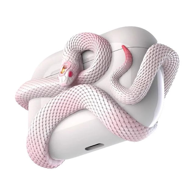 Daily Mix Store JHIALG Étui de Protection pour Écouteurs Sans Fil 3D Serpent pour AirPods Pro/Pro 2, Étui de Protection pour Écouteurs Sans Fil Serpent Anti-Rayures, Étui Unique en Forme de Serpent pour AirPods Pro/Pro 2