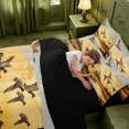 thumbnail image 5 of Manfei Mallard Duck Pattern 7-Piece King Bedding,Rustic Animal King Bed in a Bag,Black Reversible, 5 of 7