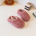 thumbnail image 4 of Quealent Baby House Slippers Toddlers Infants Fuzzy Slippers 0-18 Months Boys Girls Cozy Fleece Shoes with Heel Strap Red for Size 8, 4 of 7