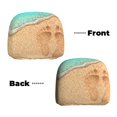thumbnail image 3 of 2 PCS Car Headrest Cover, Beach Footprint Soft Car Seat Head Rest Cover Protector Interior Car Accessories Seat Covers for Cars Truck Auto Only Covers, 3 of 8