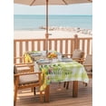 thumbnail image 2 of Outdoor Tablecloth with Umbrella Hole for Patio/Picnic/Party/Camping, Groundhog Day Waterproof Table Cloth Rectangle Table Cover Washable, Yellow Plaid Sunflower Spring Floral (54"x 80"), 2 of 8