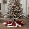 thumbnail image 4 of Sikiie Christmas Buffalo Plaid Nativity Christmas Tree Skirt, Jesus Christian Winter Holiday Tree Mat Decoration(30-48IN), 4 of 6