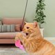 thumbnail image 3 of 2 juguetes para gatos colgantes con sonido y ventosa, peluche suave interactivo con plumas para hacer ejercicio, suministros para mascotas, accesorios para mascotas., 3 of 3