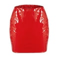 thumbnail image 2 of Loalirando Womens Patent Leather Mini Skirt Sexy Skinny Bodycon Pencil Skirts Clubwear, 2 of 4
