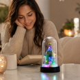thumbnail image 7 of YingYouFu Lighted Christmas Cloche Decor, Battery Operated Mini Scene Ornament, Tabletop Tree Dome Decoration for Party Home Gift Present Display, 7 of 7