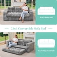 thumbnail image 6 of Hobestluk 3-Seater Sofa Boneless Couch with Tufted Button Design 2 in 1 Comfy Cloud Couch Oversized Sofa for Living Room Bedroom Apartment or Office (Grey, 3 Seater), 6 of 9