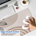 thumbnail image 4 of Long Mouse Pads for Desk,Brown Boho Geometric and Plant Pattern Desk Mats on Top Of Desks, Desk Mouse Pad Extra Large with 3mm Non-Slip Base and Stitched Edge for Gaming,Office,Work,Home 35.4"x15.7", 4 of 6