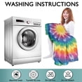 thumbnail image 6 of Colorful Rainbow Tie Dye Spiral Pattern Wearable Oversized Blanket,Wearable Blanket Hoodie for Adults,Cozy Hooded Blankets with Super Pockets,Super Warm Fuzzy Pullover for Women & Men, 6 of 6