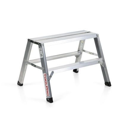 ToolPro 2 ft. Aluminum Flat-Top Sawhorse Ladder