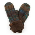 thumbnail image 7 of CC Brand Sherpa Lined Mittens Unisex Winter Accessories Hunter Green, 7 of 7
