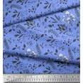 thumbnail image 2 of Soimoi Blue Moss Georgette Fabric Berries & Leaves Print Fabric by Yard 44 Inch Wide, 2 of 3