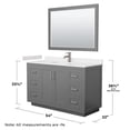 thumbnail image 6 of Wyndham Collection Miranda 54" Wood&Metal Single Bathroom Vanity in Gray/Nickel, 6 of 7