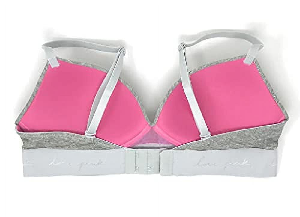 Victoria's Secret Pink Wear Everywhere Wireless Push-Up Bra 36DD Heather  Gray Solid 