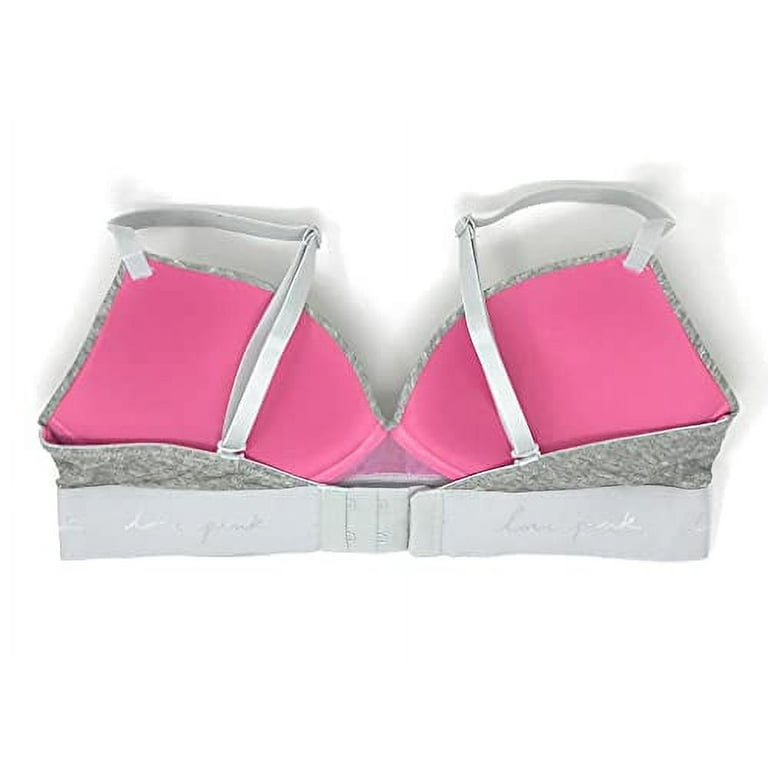 Victoria's Secret Pink Wear Everywhere Wireless Push-Up Bra 36DD Heather  Gray Solid