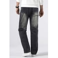thumbnail image 3 of GINGTTO Men's Relaxed Fit Straight Leg Jeans - Vintage Washed Stretch Denim Pants, 3 of 12